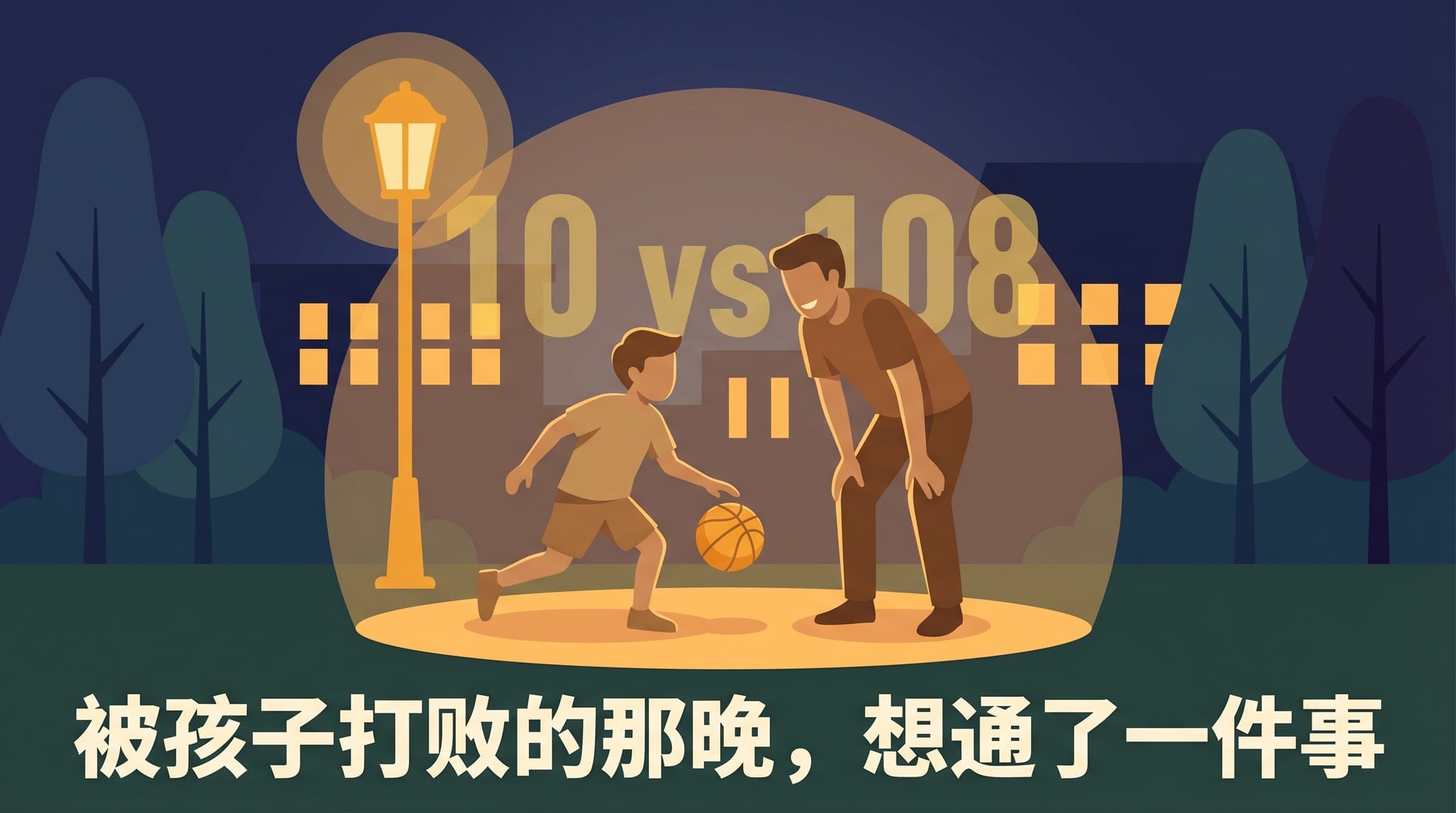 被孩子打败的篮球之夜